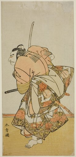The Actor Nakamura Nakazo I as Chinzei Hachiro Tametomo in the Play Hana-zumo Genji Hiiki, Performed at the Nakamura Theater in the Eleventh Month, 1775