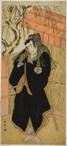 The Actor Matsumoto Koshiro IV as Matsuo-maru (?) in the Play Sugawara Denju Tenarai Kagami (?), Performed at the Nakamura Theater (?) in the Fourth Month, 1779 (?)