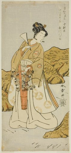 The Actor Ichikawa Monnosuke II as Shira-giku, a Temple Page, In the Play Haru wa Soga Akebono-zoshi, Performed at the Nakamura Theater in the First Month, 1772