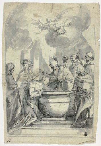 Bishop Annointing Female Saint