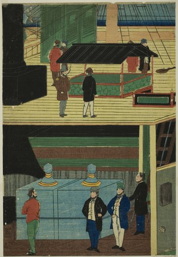 Interior of an American Steamship (Amerikakoku jokisen-chu no zu)