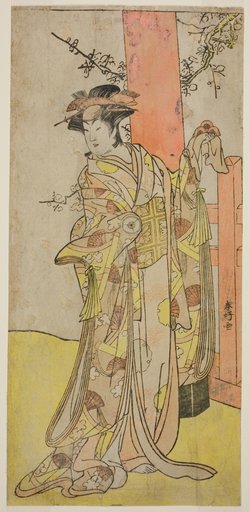 The Actor Iwai Hanshiro IV as Kitsune ga Saki Otama (?) in the Play Miyakodori Yayoi no Watashi (?), Performed at the Kiri Theater (?) in the Third Month, 1787 (?)