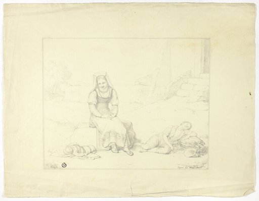 Roman Peasant Woman and Sleeping Children
