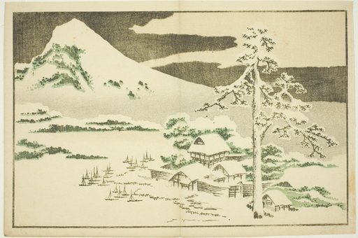 Mount Fuji in Winter, from The Picture Book of Realistic Paintings of Hokusai (Hokusai shashin gafu)