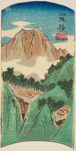 Chikugo, section of sheet no. 17 from the series "Cutout Pictures of the Provinces (Kunizukushi harimaze zue)"