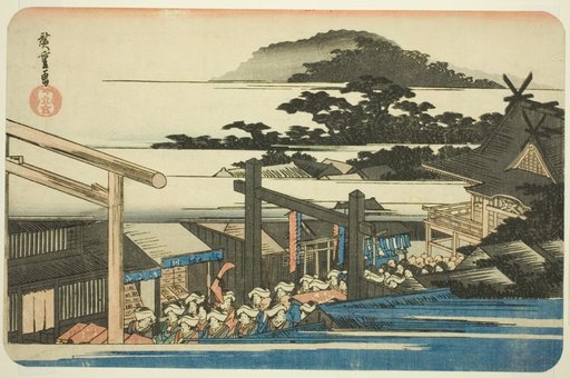 Precincts of the Shiba Shinmei Shrine (Shiba Shinmei keidai), from the series "Famous Places in the Eastern Capital (Toto meisho)"