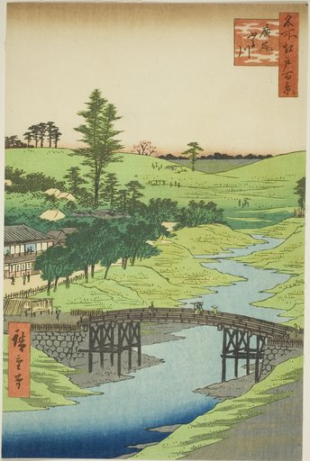 Furukawa River, Hiroo (Hiroo Furukawa), from the series "One Hundred Famous Views of Edo (Meisho Edo hyakkei)"