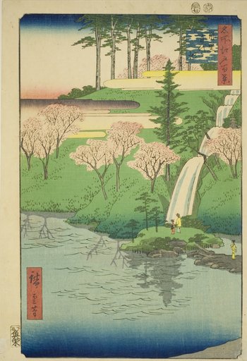 Chiyogaike Pond, Meguro (Meguro Chiyogaike), from the series "One Hundred Famous Views of Edo (Meisho Edo hyakkei)"
