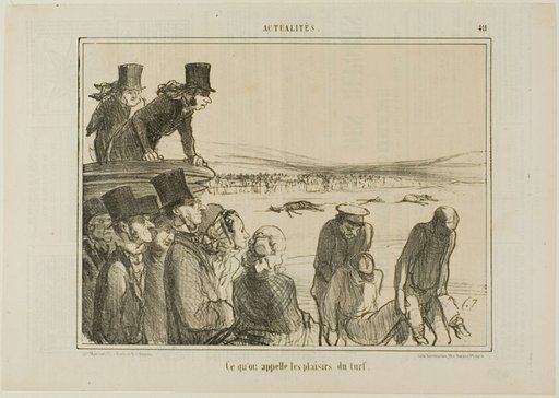 These are the joys of horseback racing, plate 411 from Actualités
