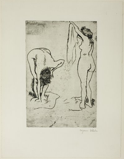 Two Women Drying Themselves