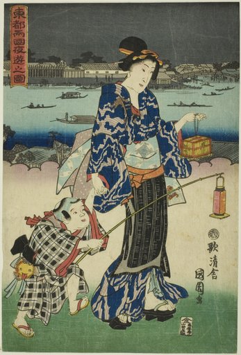 Evening Amusements at Ryogoku in the Eastern Capital (Toto Ryogoku yoasobi no zu)
