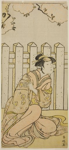 The Actor Osagawa Tsuneyo II as Onoe in the Play Haru no Nishiki Date-zome Soga, Performed at the Nakamura Theater in the Fourth Month, 1790