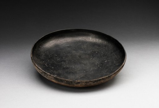 Blackware Plate with Fish Incised in Interior