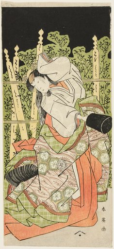 Actor Segawa Kikunojô III Possibly as Ono no Komachi in “Komachi Village: New Year at the Theater” (“Komachimura shibai no shôgatsu”)