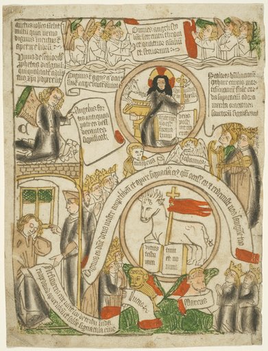 The Lamb Receiving the Sealed Book, folio C from The Apocalypse