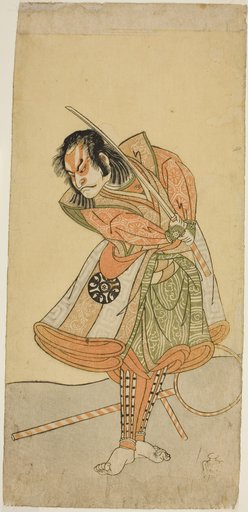 The Actor Nakamura Nakazo I as Tezuka no Taro Mitsumori Disguised as the Monkey Trainer Tonkichi Tochibei, in the Play Soga Moyo Aigo no Wakamatsu, Performed at the Nakamura Theater in the First Month, 1769