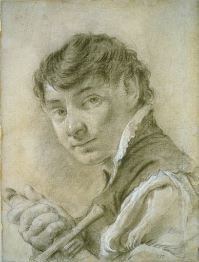 Portrait of a Young Man Holding a Sword