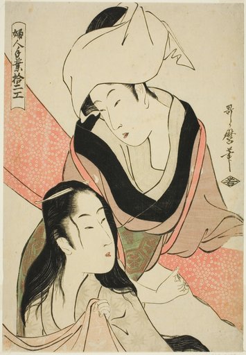 Cloth-Strecher, from the series "Twelve Types of Women's Handicraft (Fujin tewaza juni ko)"