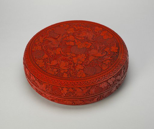 Covered Box with Butterflies, Gourds, and Scrolling Vines