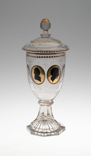 Covered Goblet with Male and Female Silhouettes