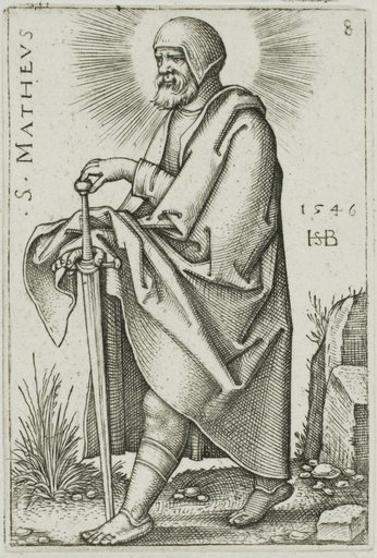 St. Matthew, plate 8 from The Twelve Apostles