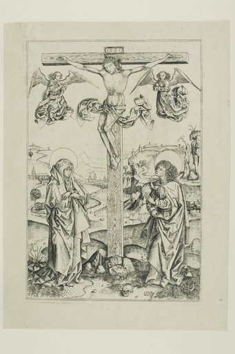 Christ on the Cross With Two Angels