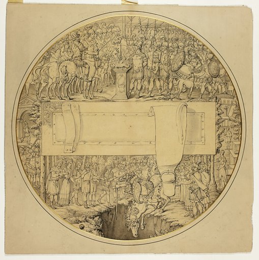 Ceremonial Shield with Roman Battle Scene