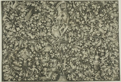 Ornamental Panel With Two Lovers