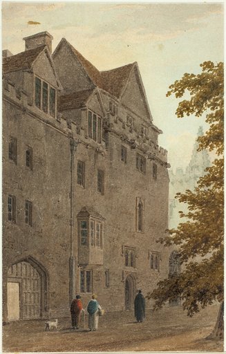 Old Magdalen Hall from the Gravel Walk Burnt Down A.D.