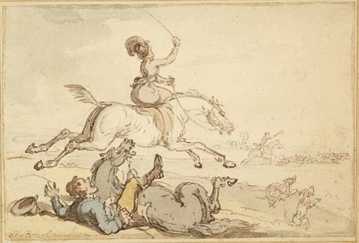 Rider Thrown at a Hunt