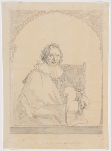 Study for Portrait of a Man in an Armchair, from Collection d'imitations de Dessins d'après les Principaux Maîtres Hollandais et Flamands