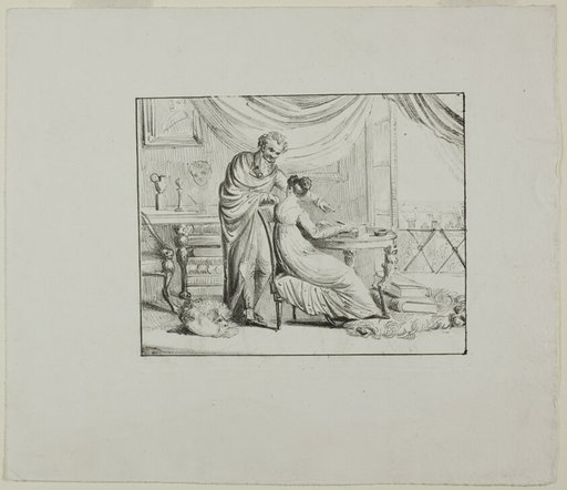Denon Instructing a Young Woman Drawing on a Lithographic Stone