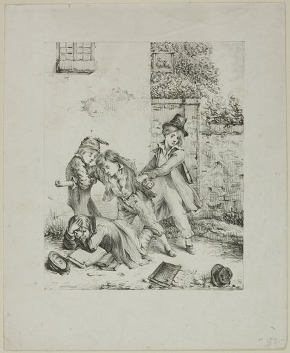 Schoolboys Fighting