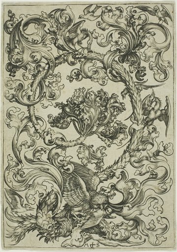 Ornament with Owl Mocked by Day Birds