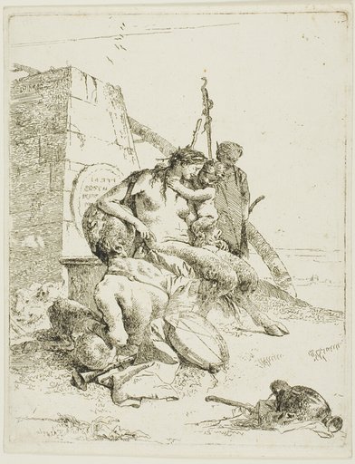 Satyr Family with the Obelisk, from Scherzi