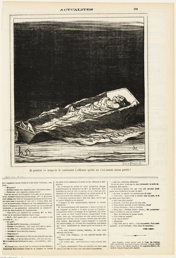 Meanwhile They Keep on Insisting that She Has Never Been Better, plate 183 from Actualités