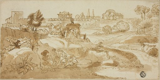 View of Rome, with via Appia