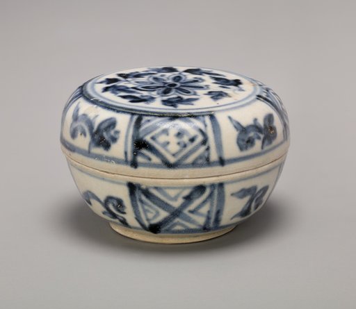 Miniature Covered Box with Chrysanthemum Spray