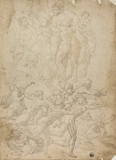 Archers Shooting at a Herm, Triumph of Bacchus, and Other Studies