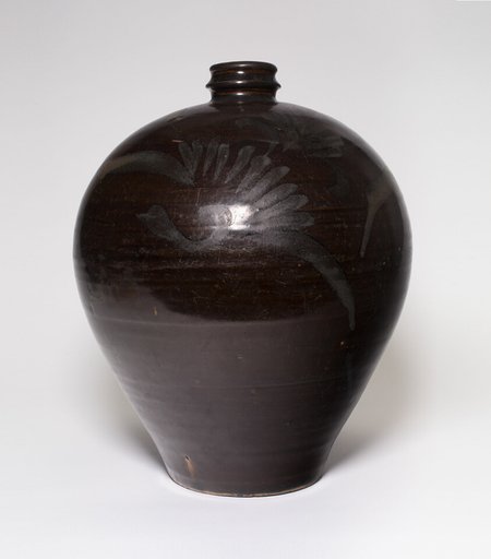 Ovoid Vase with Floral Sprays
