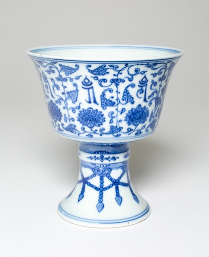 Stem Cup with Peony Flowers