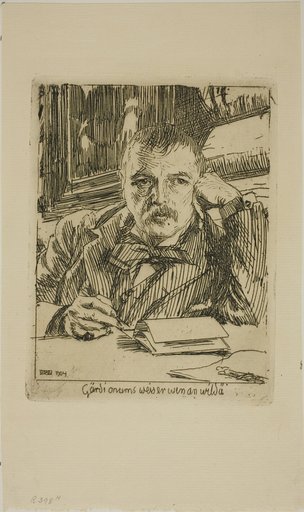 Self-Portrait with Inscription