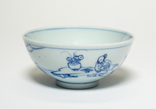 Bowl with Scholar and Attendant by a Willow Tree