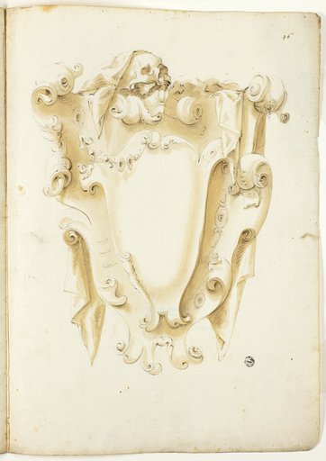 Design for Escutcheon, with Skulls