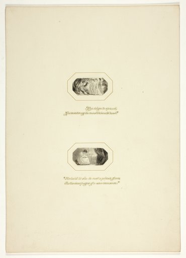 Study for a plate from The Triumphs of Temper, in the 1796 Royal Engagements Pocket Book