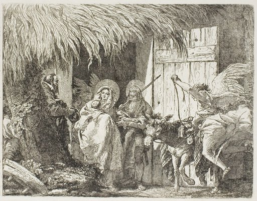 Joseph and Mary Seeking Shelter, plate five from The Flight into Egypt