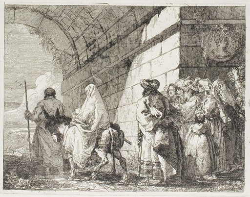 The Holy Family Leaving by a City Gate, plate seven from The Flight into Egypt