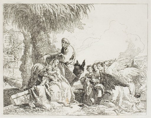 The Rest on the Flight, plate thirteen from The Flight into Egypt