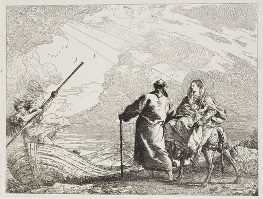 The Holy Family on the Bank of a River, plate fourteen from The Flight into Egypt