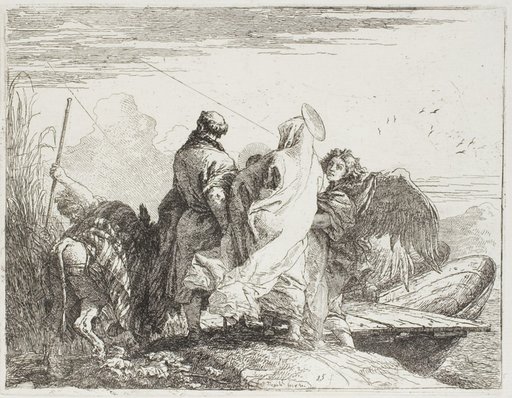 The Holy Family Stepping Off the Bank, plate fifteen from The Flight into Egypt